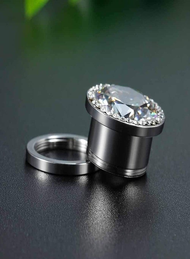 COOEAR Gauges For Ears Plugs and Tunnels Piercing Earrings Crystal With Zircon Style Expander Stretchers Size 2g(6mm) to 5/8"(16mm) - Image 3